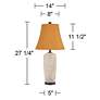 360 Lighting Anna 27 1/4" Rust and Beige Pebbled Table Lamps Set of 2