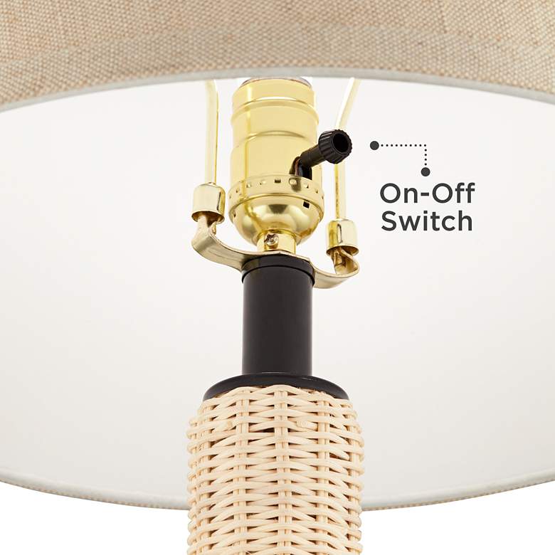 Image 5 360 Lighting Anna 27" Coastal Modern Rattan Table Lamps Set of 2 more views