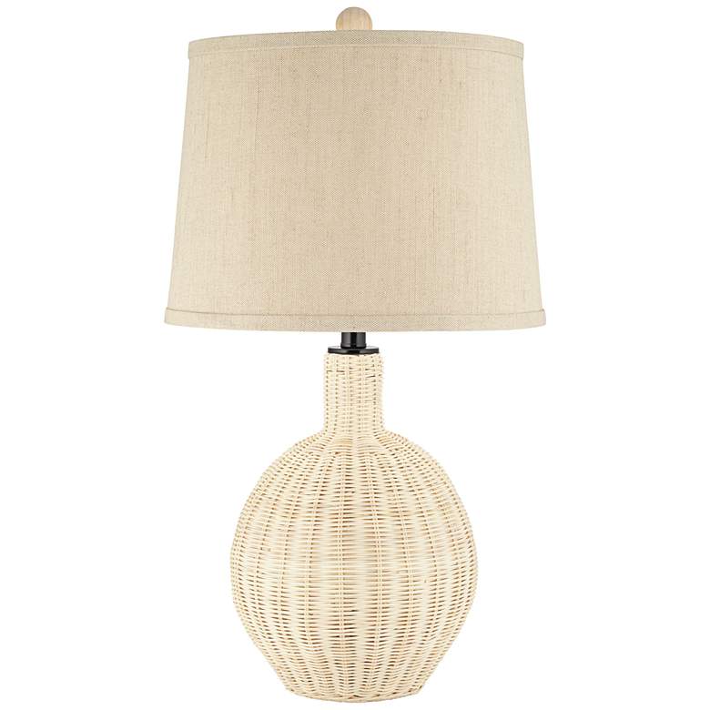 Image 2 360 Lighting Anna 27" High Coastal Modern Light Rattan Table Lamp