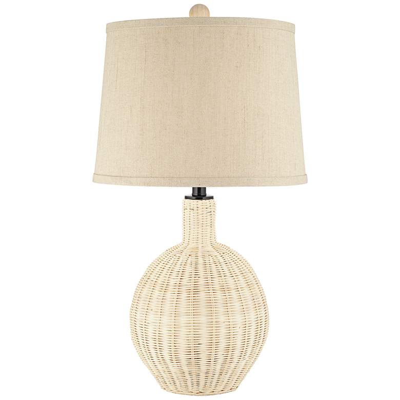 Image 2 360 Lighting Anna 27 inch High Coastal Modern Light Rattan Table Lamp