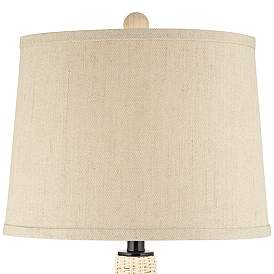 Image4 of 360 Lighting Anna 27" High Coastal Modern Light Rattan Table Lamp more views