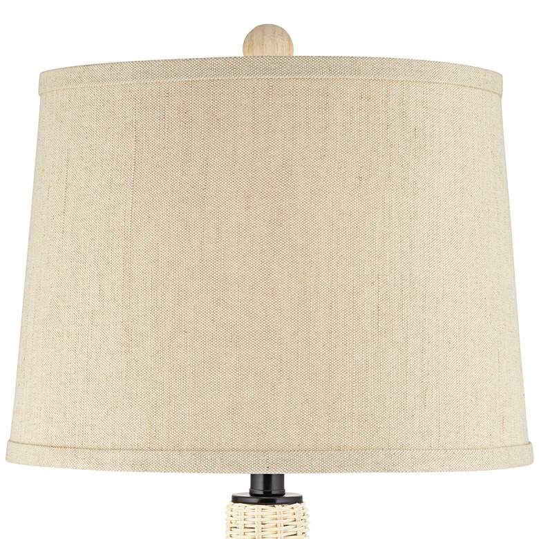 Image 4 360 Lighting Anna 27" High Coastal Modern Light Rattan Table Lamp more views