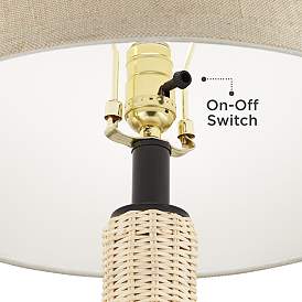 Image5 of 360 Lighting Anna 27" High Coastal Modern Light Rattan Table Lamp more views