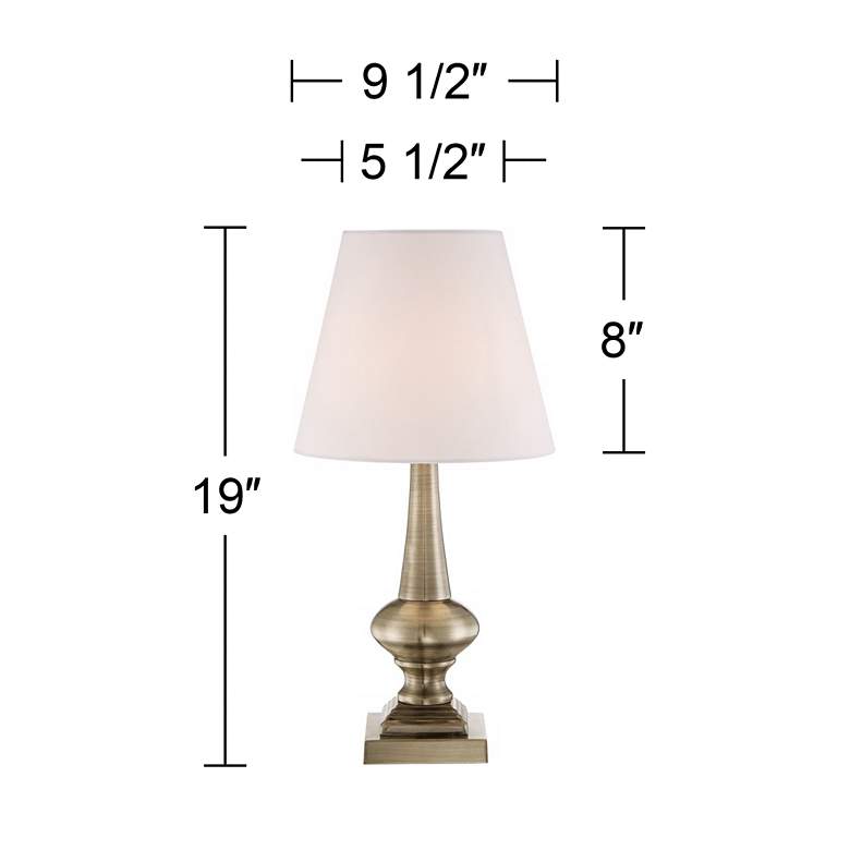 Image 5 360 Lighting Antique Brass Finish 18 1/2 inch High Touch On-Off Table Lamp more views