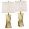 360 Lighting Arabella 25" Modern Gold Geometric Table Lamps Set of 2