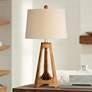 360 Lighting Archie Mid-Century Modern Wood Tripod Table Lamp in scene