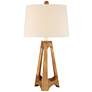 360 Lighting Archie Mid-Century Modern Wood Tripod Table Lamp in scene