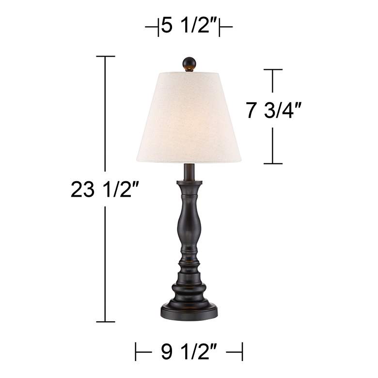 Image 7 360 Lighting Archmond 23 1/2 inch Bronze Traditional Touch Table Lamp more views