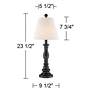 360 Lighting Archmond 23 1/2" Bronze Traditional Touch Table Lamp