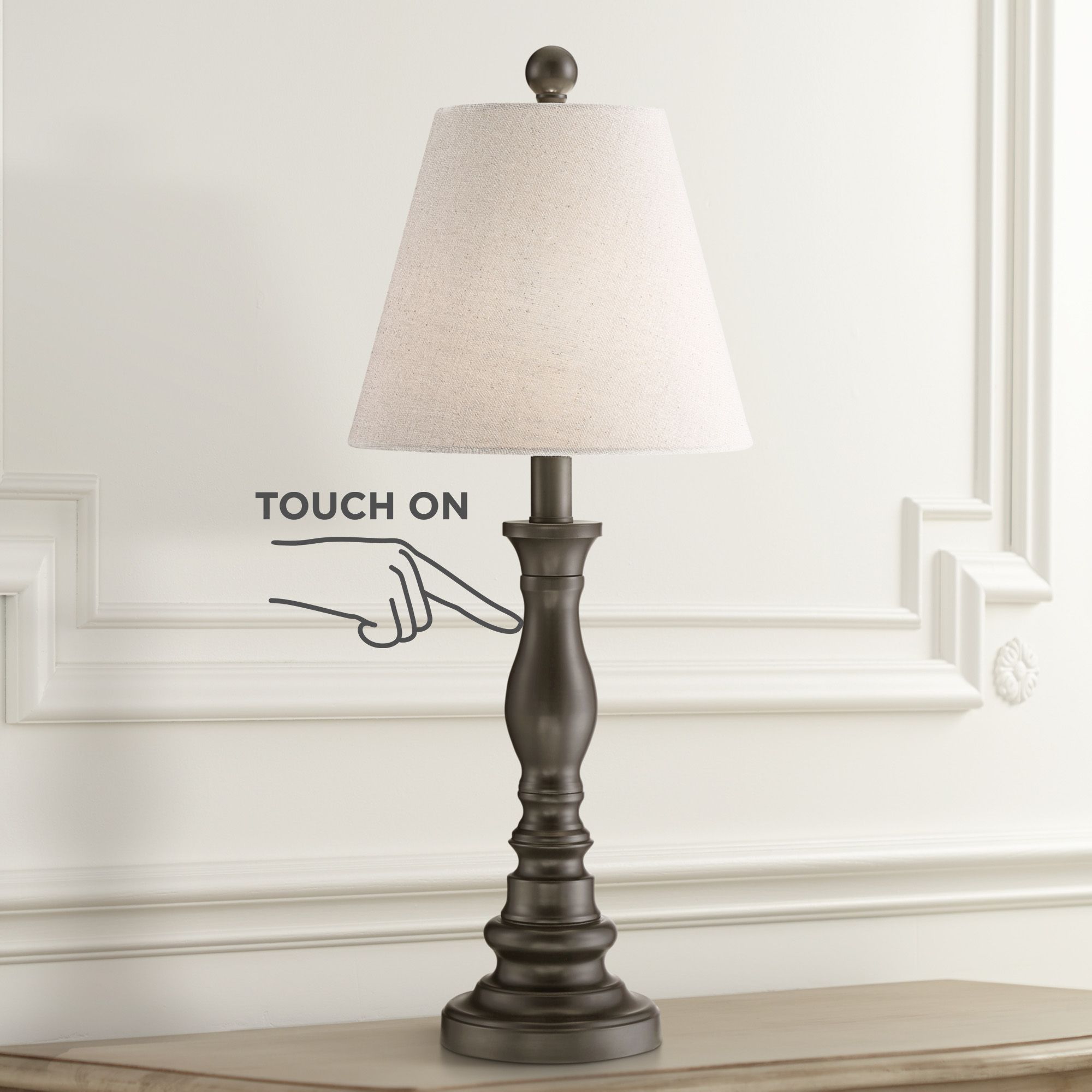 Bedside lamps touch hot sale on and off