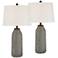 360 Lighting Arizona 27 1/2" Zig-Zag Black Beige Table Lamps Set of 2