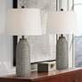 1_360 Lighting Arizona 27 1/2" Zig-Zag Black Beige Table Lamps Set of 2