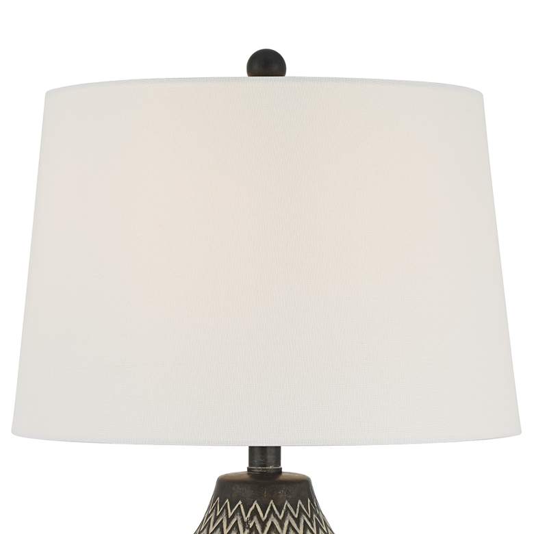Image 3 360 Lighting Arizona 27 1/2" Zig-Zag Black Beige Table Lamps Set of 2 more views