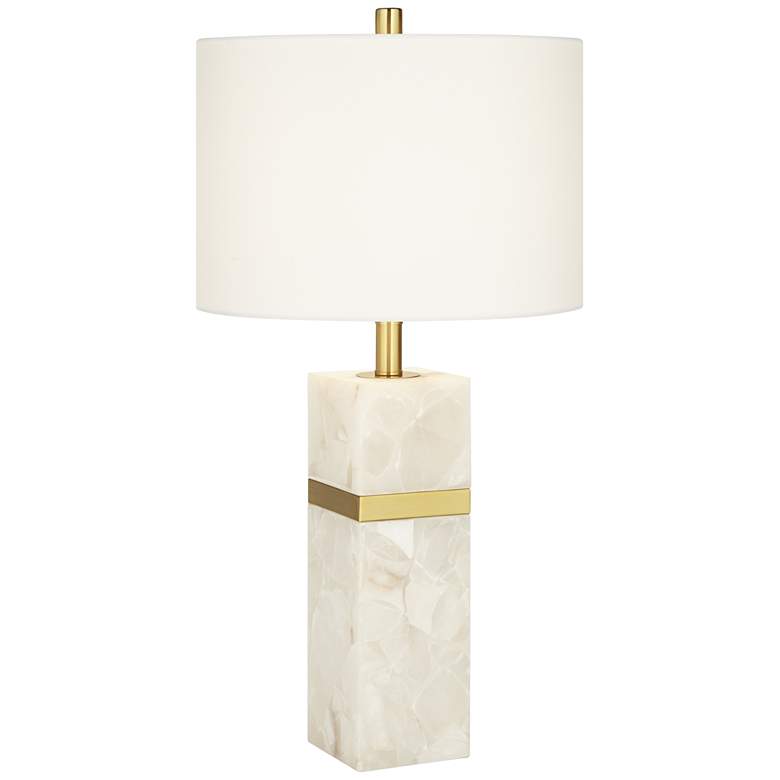 Image 2 360 Lighting Arlanza 26 inch Faux Alabaster Modern Table Lamp