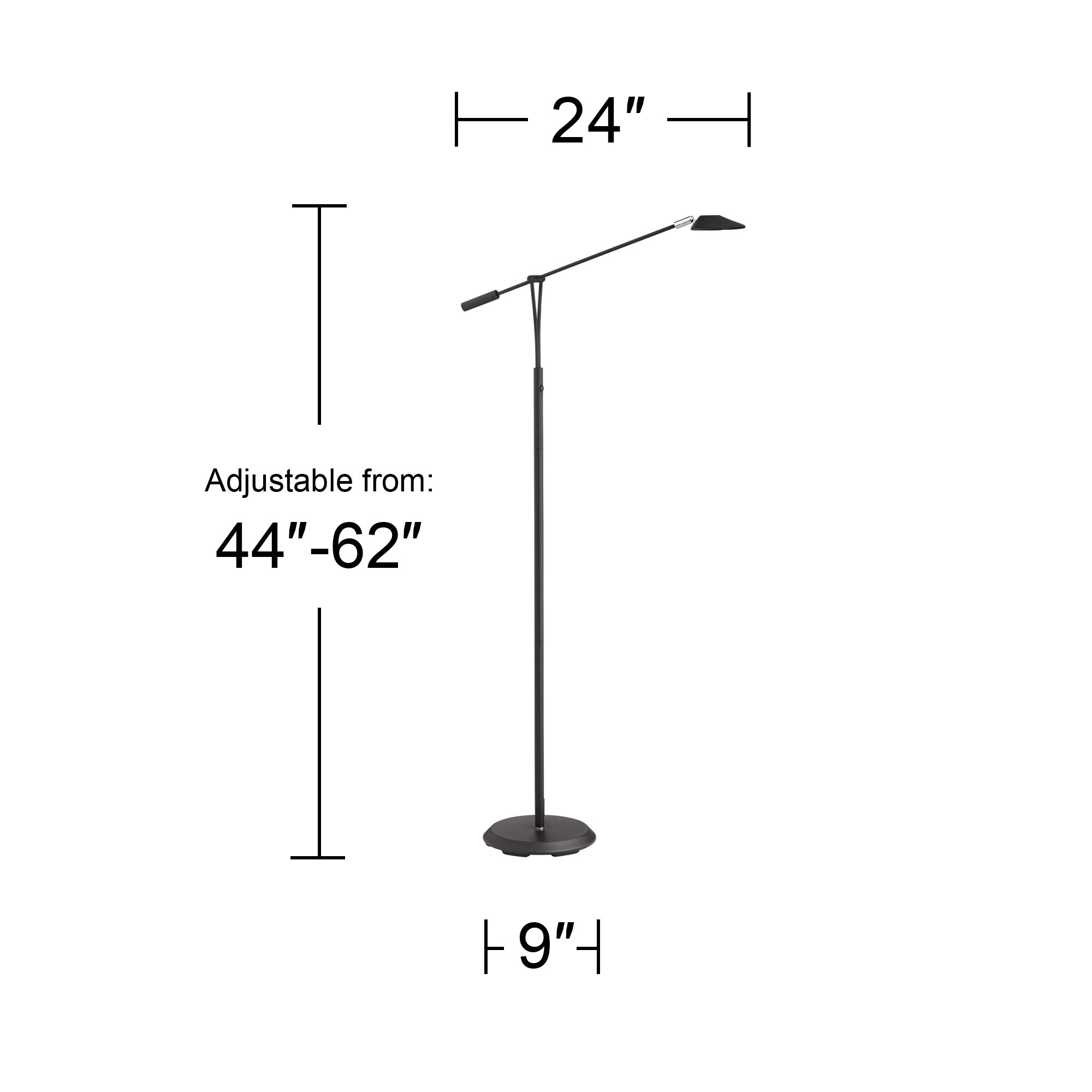 360 Lighting Arnie Pharmacy-Style Adjustable Arm Modern LED Floor Lamp