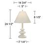 360 Lighting Ashely 24.5" White Geometric Modern Table Lamps Set of 2 in scene