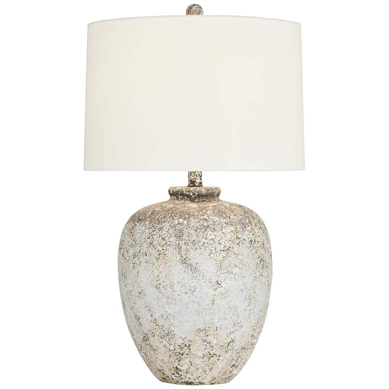 Image 2 360 Lighting Astaire 27" Weathered Rustic Urn Jar Table Lamp