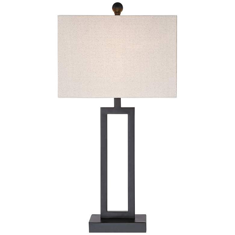 Image 6 360 Lighting Aston 26 inch Black Finish Open Rectangle Modern Table Lamp more views