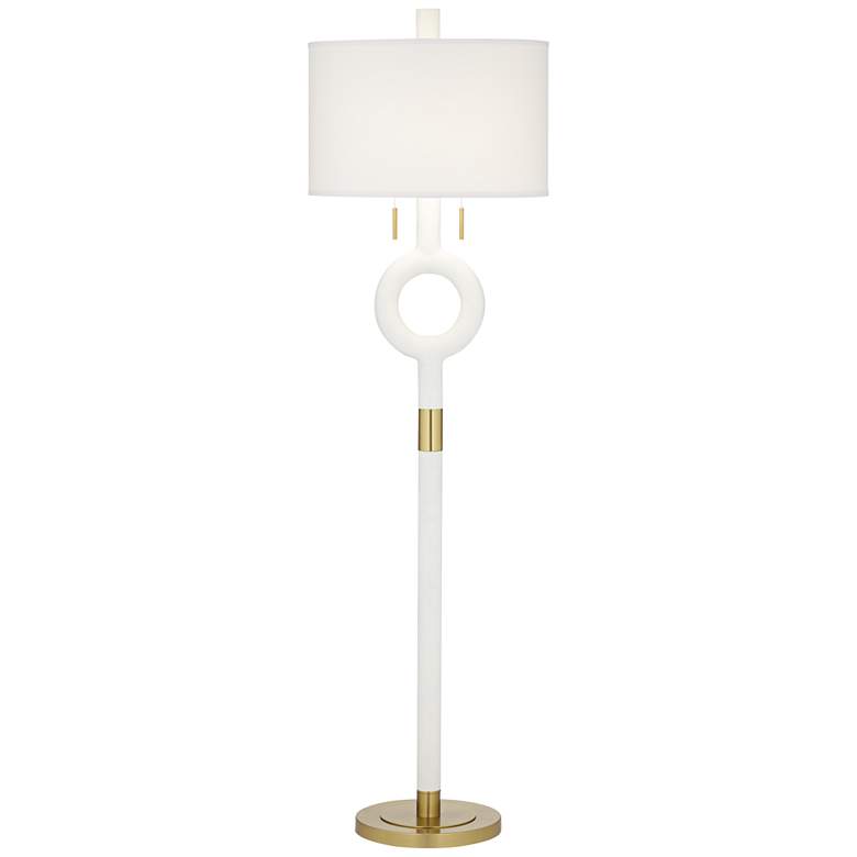 Image 2 360 Lighting Athena 66 1/2 inch White and Gold Modern Floor Lamp