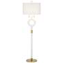 360 Lighting Athena 66 1/2" White and Gold Modern Floor Lamp