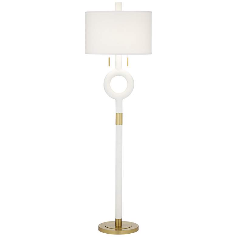 Image 2 360 Lighting Athena 66 1/2" White and Gold Modern Floor Lamp