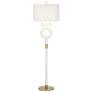 2_360 Lighting Athena 66 1/2" White and Gold Modern Floor Lamp