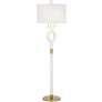 360 Lighting Athena 66 1/2" White and Gold Modern Floor Lamp