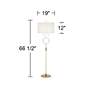 360 Lighting Athena 66 1/2" White and Gold Modern Floor Lamp