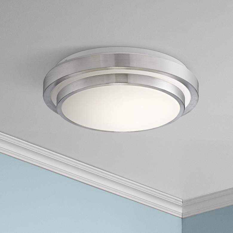 Image 1 360 Lighting Averson 13 1/2" Wide Double-Tier LED Modern Ceiling Light