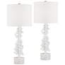 360 Lighting Avery 29 1/2" White Faux Coral Table Lamps Set of 2