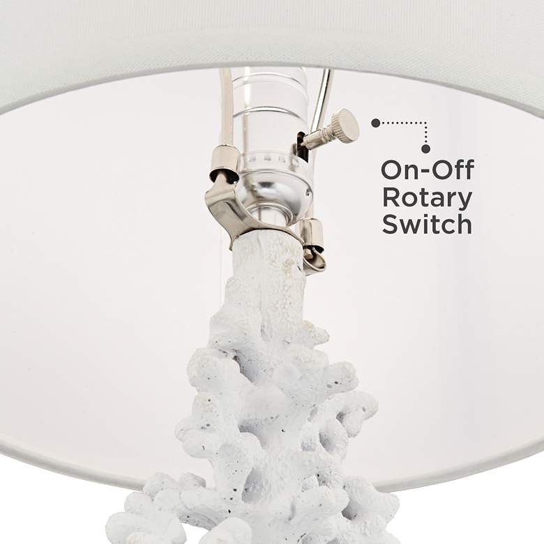 Image 5 360 Lighting Avery 29 1/2" White Faux Coral Table Lamps Set of 2 more views