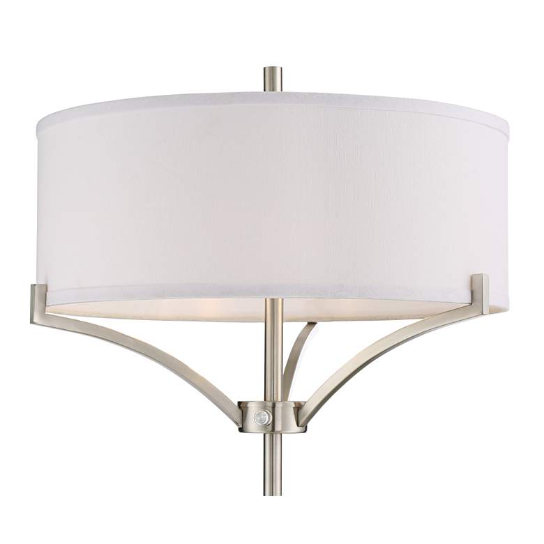 Image 5 360 Lighting Avery 62" Black Brushed Nickel Column 2-Light Floor Lamp more views