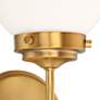 360 Lighting Ayva 18" High Brass and White Glass Wall Sconce Set of 2