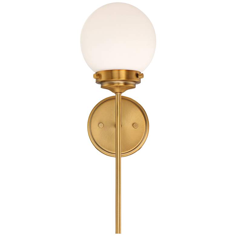 Image 4 360 Lighting Ayva 18" High Brass and White Glass Wall Sconce more views