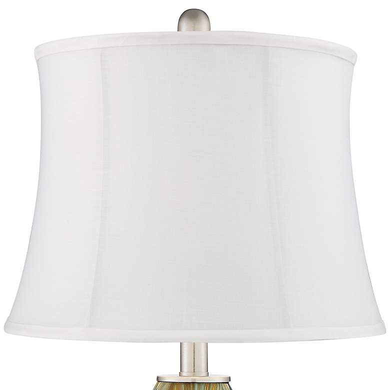 Image 2 360 Lighting Azure 26 3/4 inch Art Glass White Shade Table Lamps Set of 2 more views