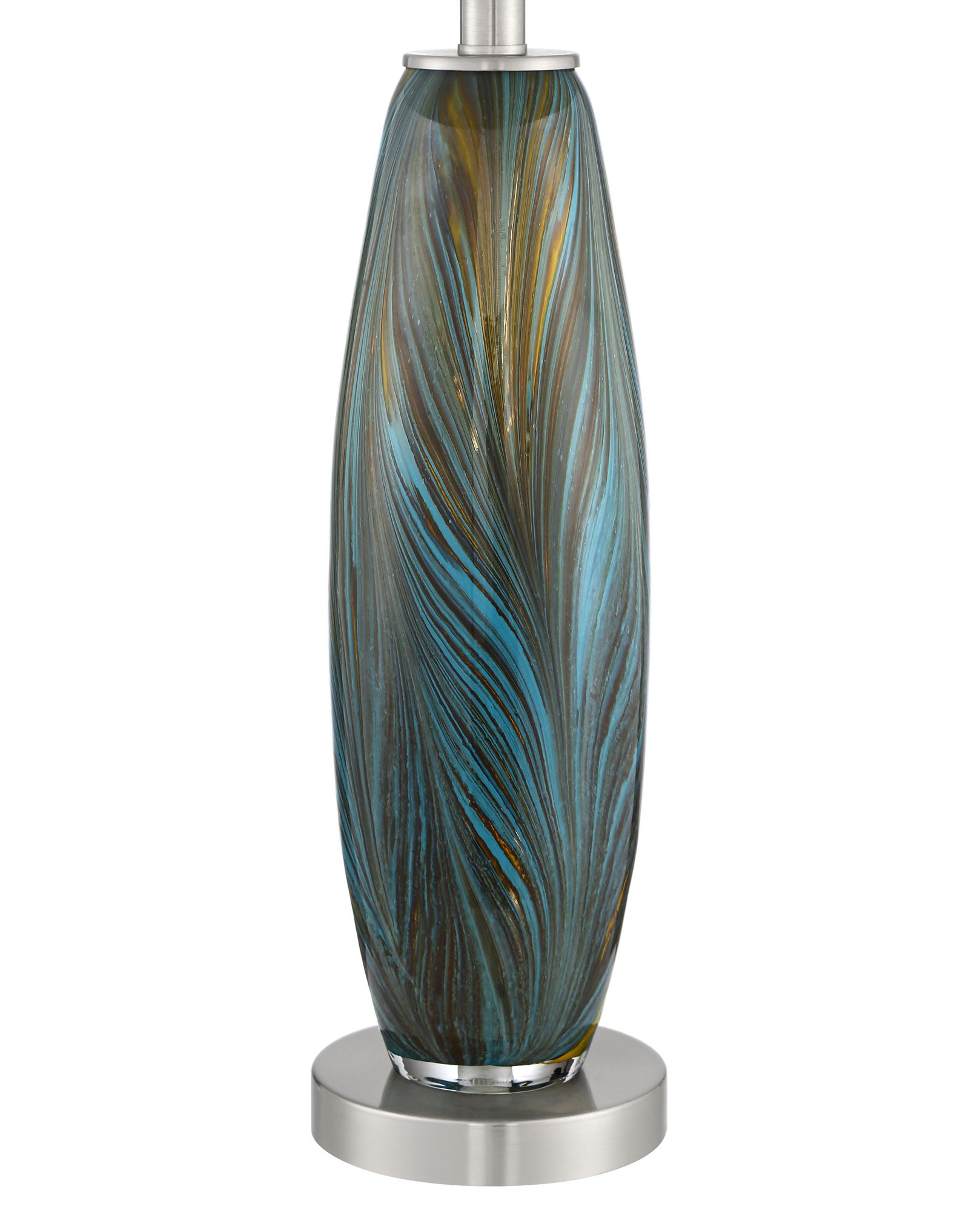 Image 4 360 Lighting Azure 26 3/4" Black Shade Art Glass Table Lamps Set of 2 more views