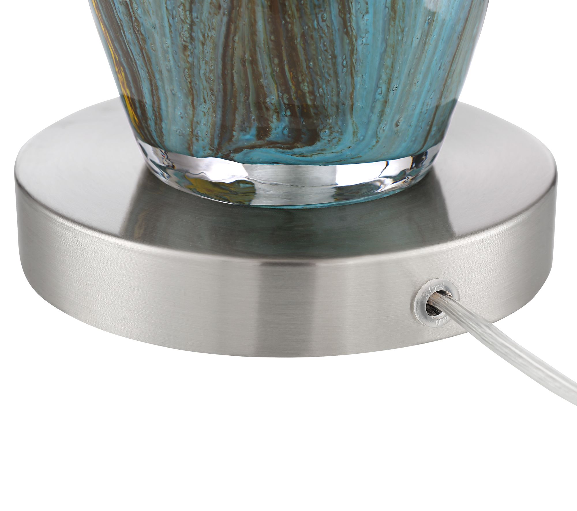 Image 5 360 Lighting Azure 29 1/2" Art Glass White Shade Table Lamps Set of 2 more views