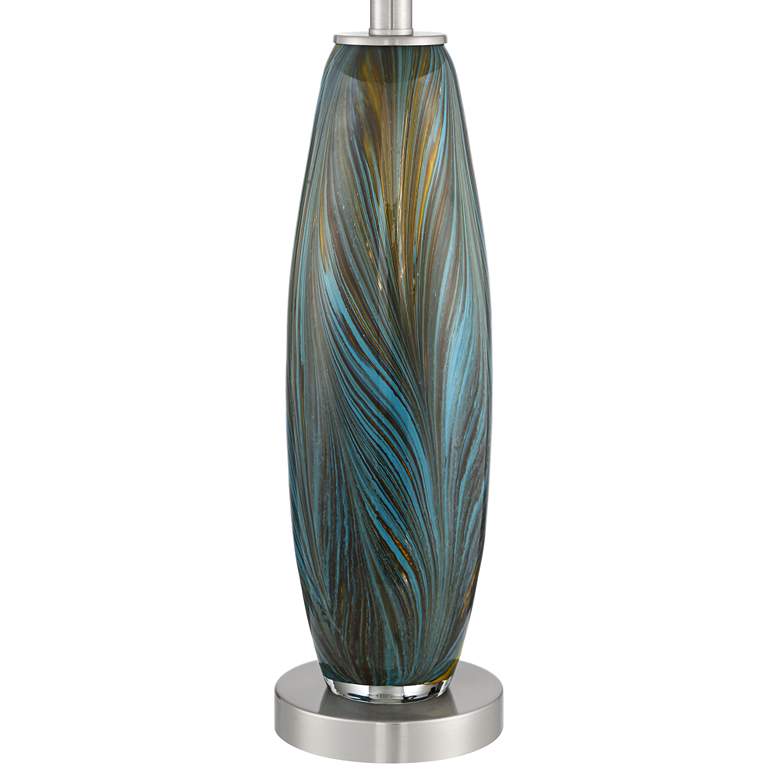 Image 5 360 Lighting Azure 29 1/2" Blue Art Glass Table Lamps Set of 2 more views
