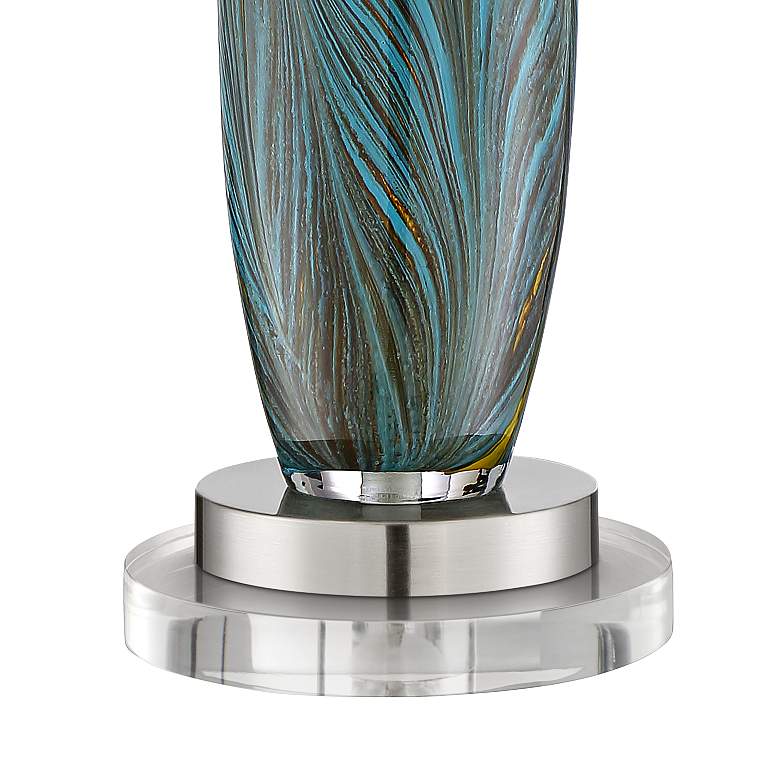 Image 4 360 Lighting Azure 30 1/2" Art Glass Lamps with Round Acrylic Risers more views