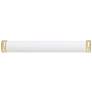 1_360 Lighting Barkley 48" Gold and White Bath Bar Vanity Wall Light