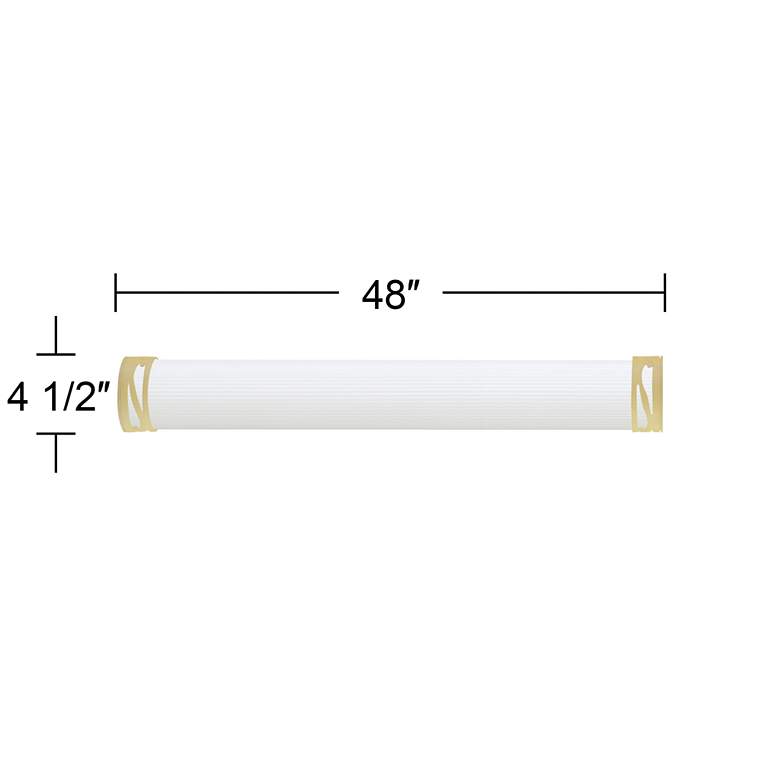 Image 4 360 Lighting Barkley 48" Gold and White Bath Bar Vanity Wall Light more views