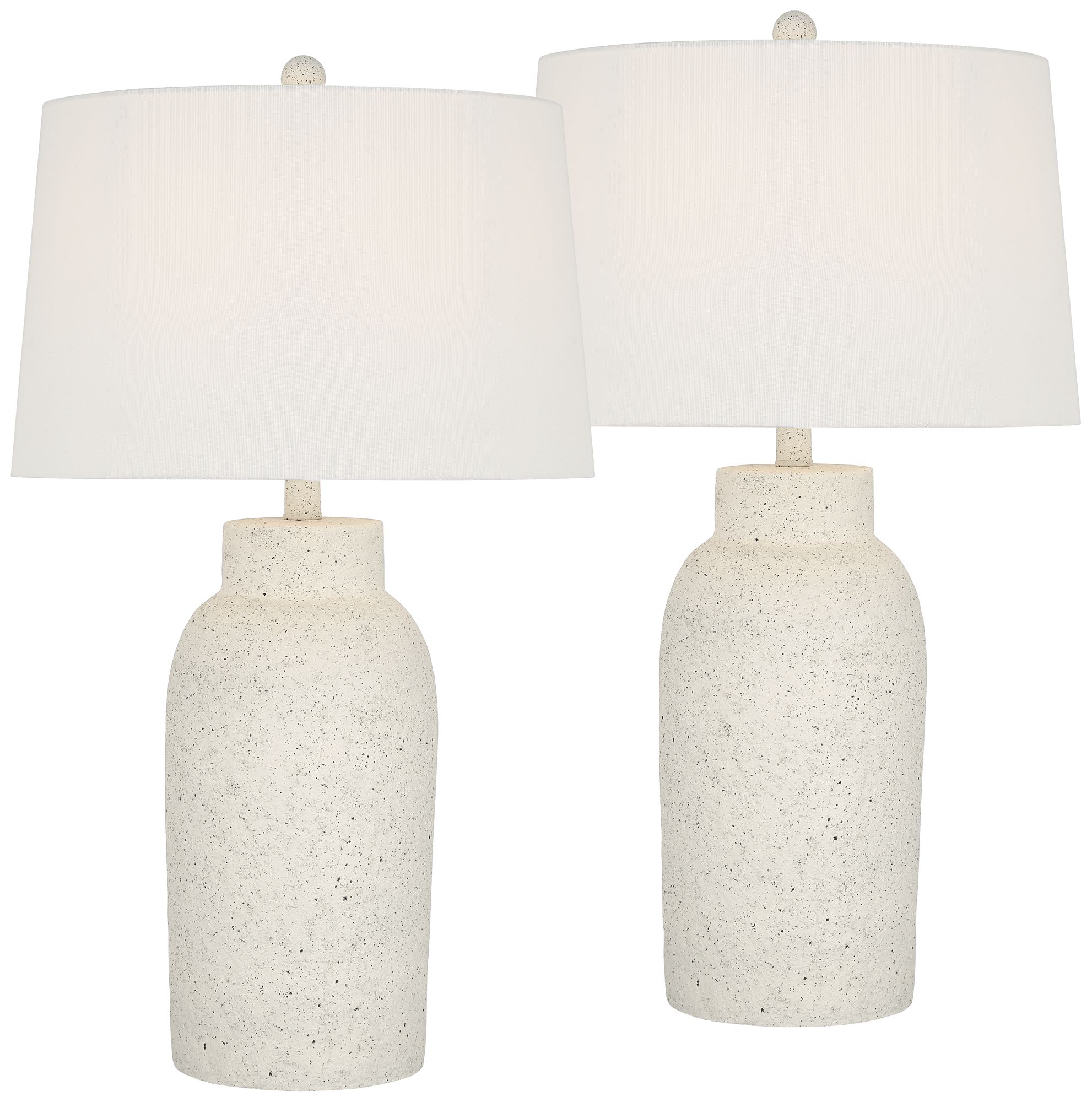 Image 2 360 Lighting Beatty 27 1/2" Faux White Sandstone Table Lamps Set of 2