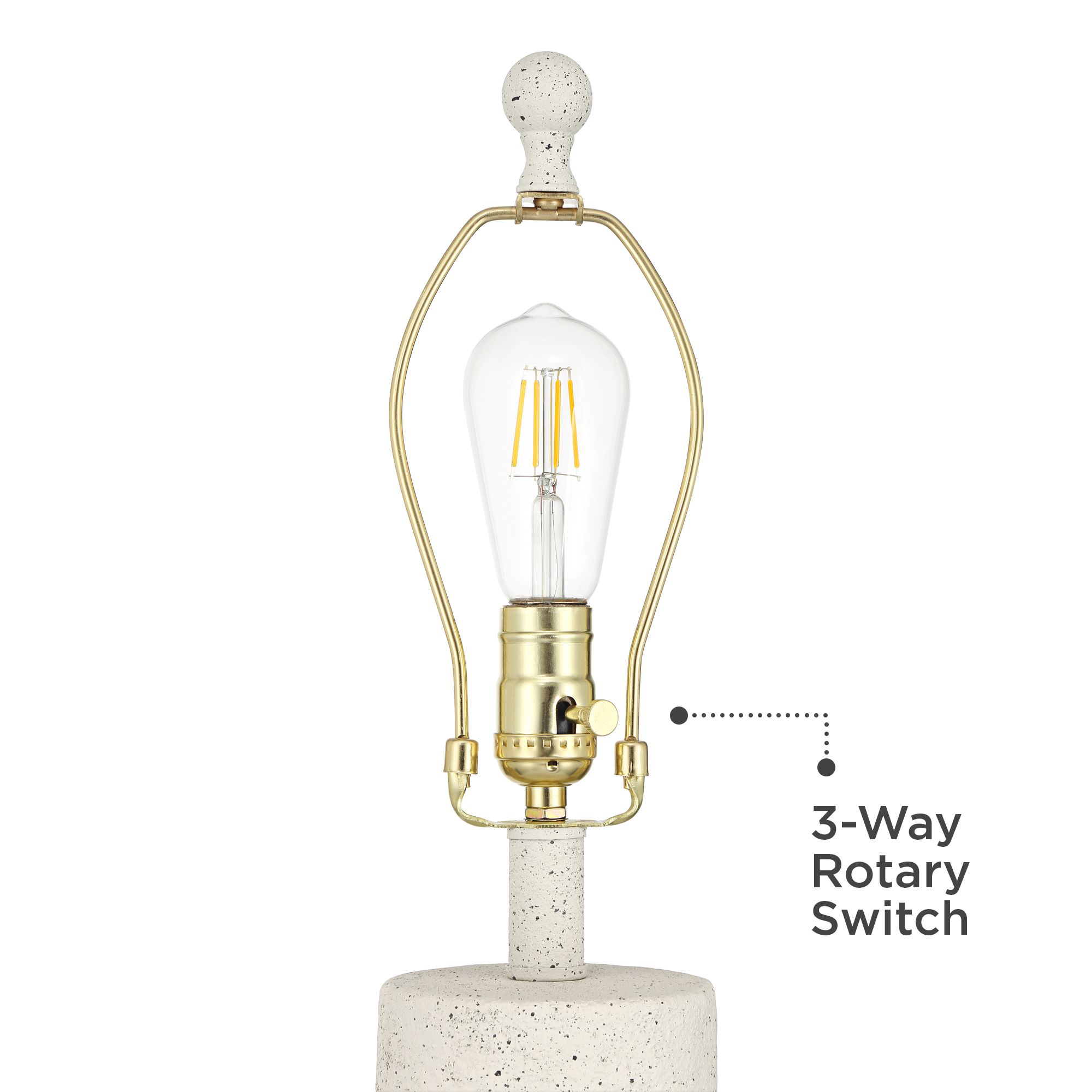 Image 5 360 Lighting Beatty 27 1/2" Faux White Sandstone Table Lamps Set of 2 more views