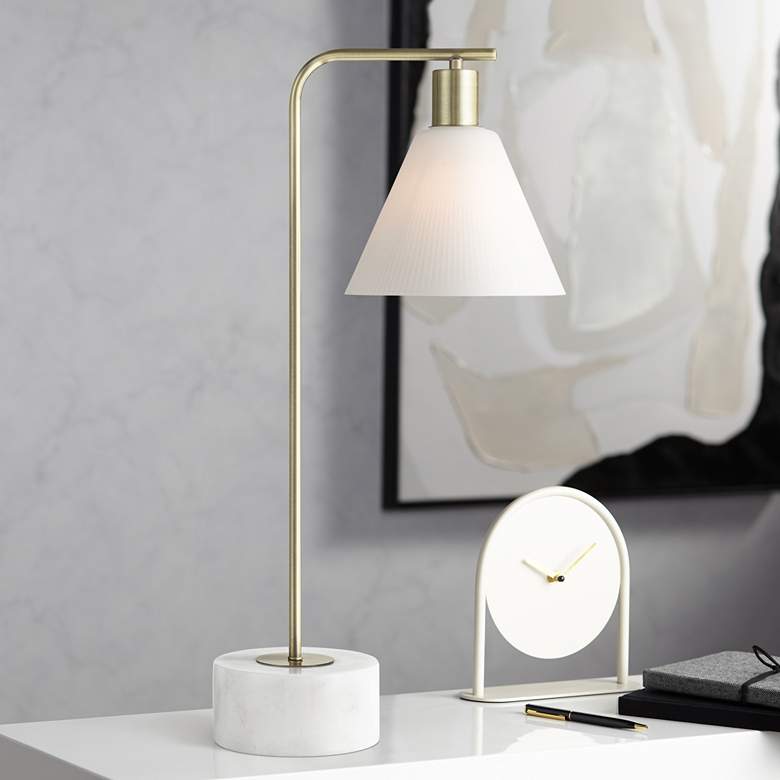 Image 1 360 Lighting Bella 24 1/2" High Brass 1-Light Table Lamp