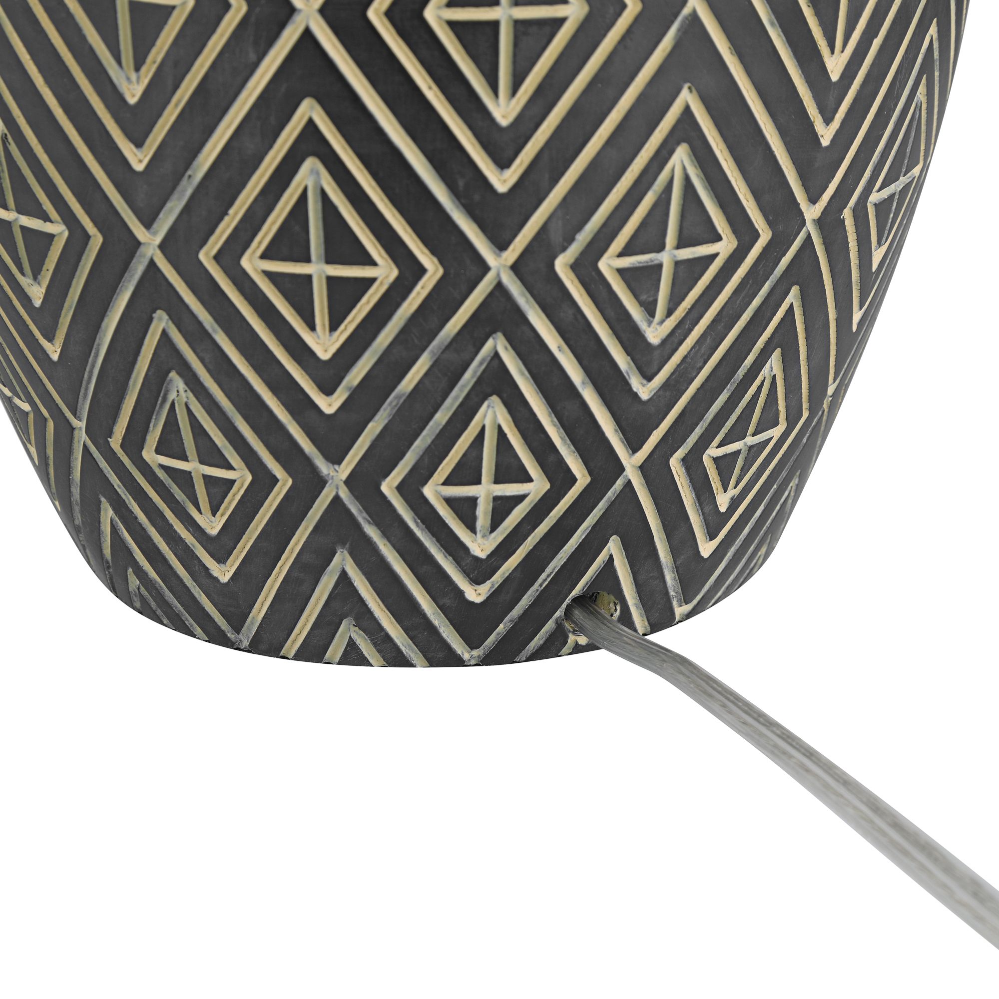 Watch A Video About the Benito Diamond Pattern Jar Table Lamp