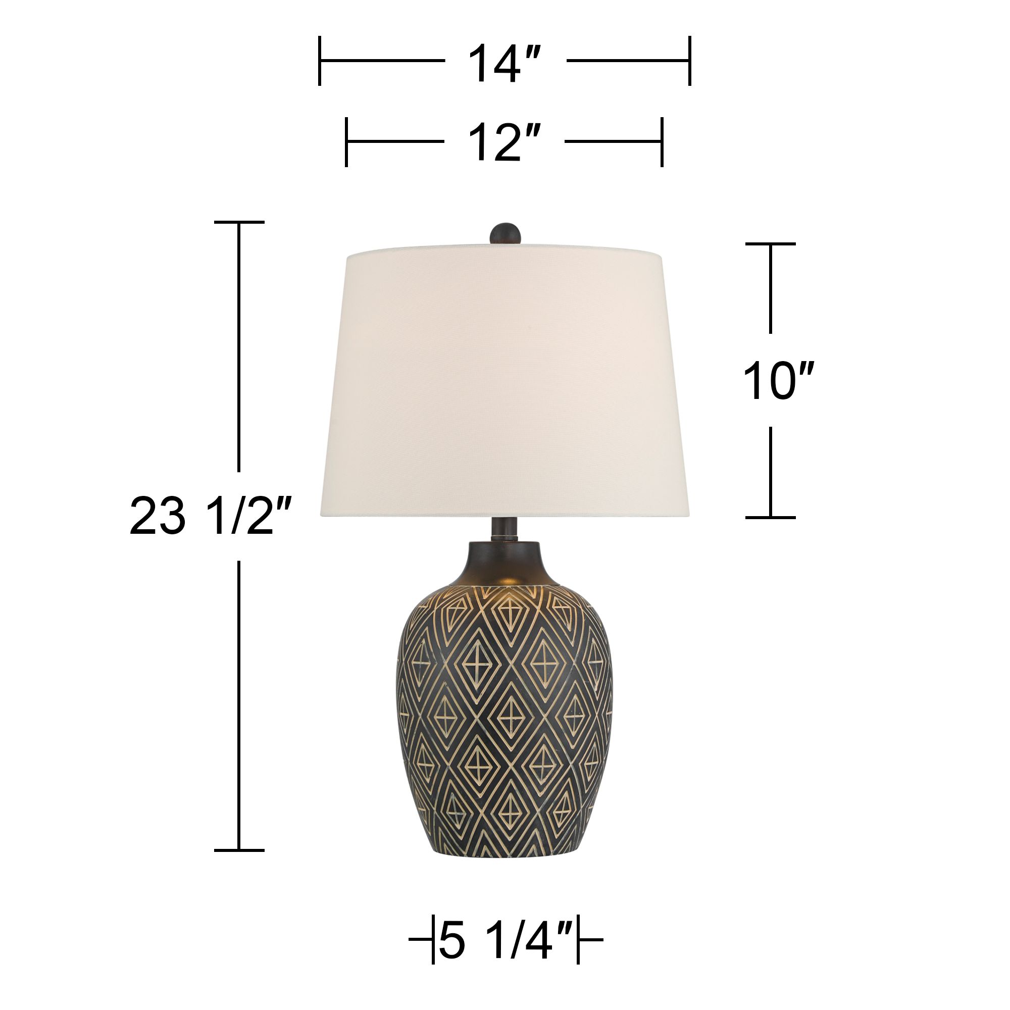 Watch A Video About the Benito Diamond Pattern Jar Table Lamp