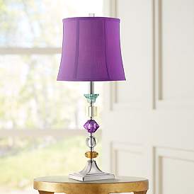 Image2 of 360 Lighting Bijoux 25 1/2" Modern Purple Table Lamp