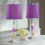 360 Lighting Bijoux Modern 25 1/2" High Purple Table Lamps Set of 2