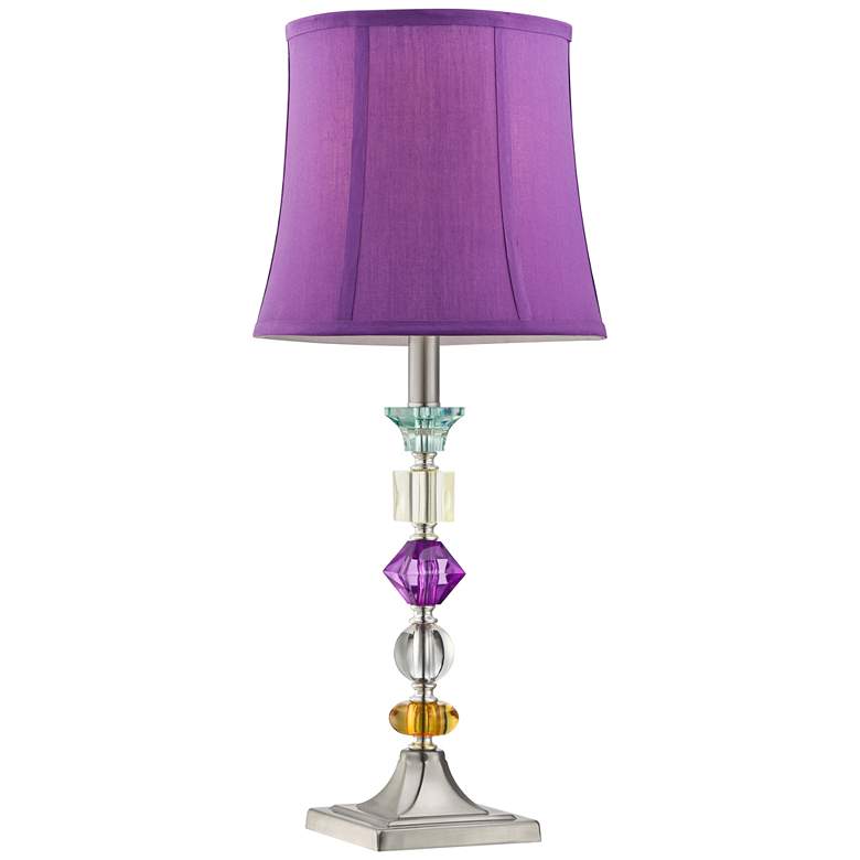 Image 6 360 Lighting Bijoux Modern 25 1/2 inch High Purple Table Lamps Set of 2 more views