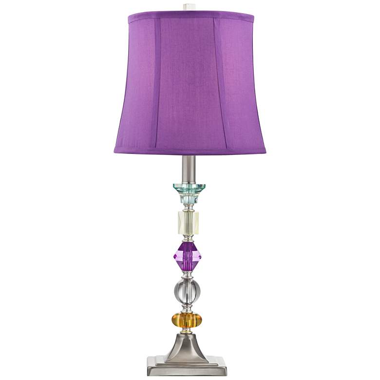 Image 7 360 Lighting Bijoux Modern 25 1/2 inch High Purple Table Lamps Set of 2 more views